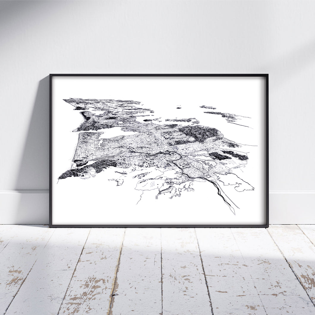 COUNTIES MANUKAU ART PRINT